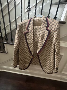 Authentic Gucci Paste Blue 2 piece Suit
